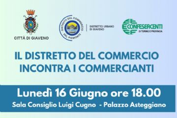 Incontro pubblico per il Distretto del Commercio di Giaveno luned&#236; 16 giugno 2025