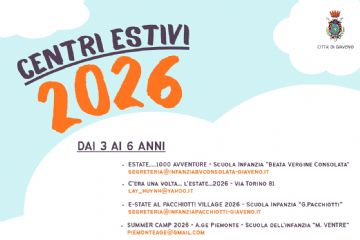 Proposte Centri Estivi_ COMUNE DI GIAVENO